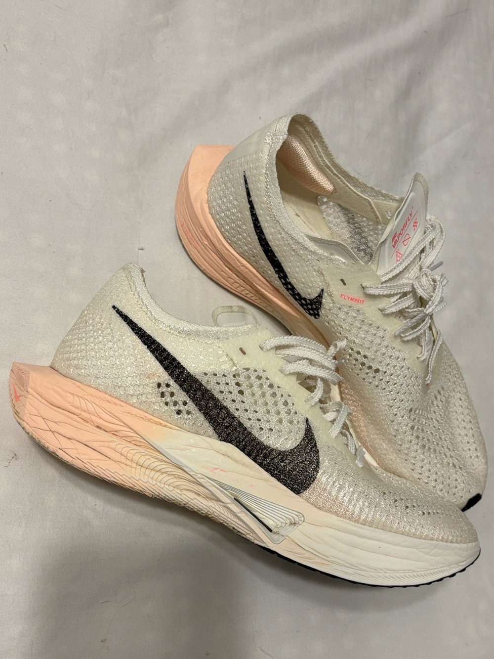 Nike Women's Zoom X Vaporfly 3 Running Shoes in Guava/Ice & Black.